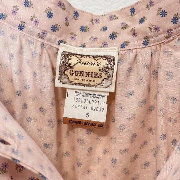 Vintage Jessica's Gunnies Gunne Sax Button Front Prairie Skirt Size 5 23" Waist - Picture 6 of 10